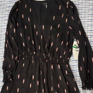 1. State Black Dress with Pink Details